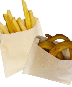 De Luxe™ Grease Resistant French Fry Bag - 4.5 x 3.5, White