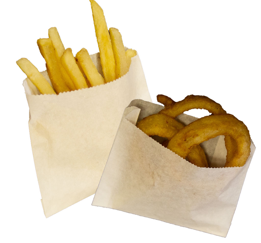 Bag Tek Kraft Paper French Fry / Snack Bag - 5 x 3 x 8 3/4 - 100