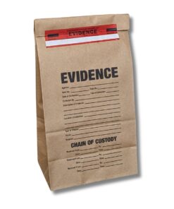 Photo of paper evidence bags.