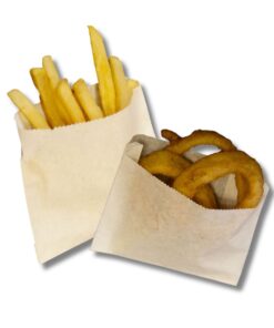 Image of paper french fry bags.