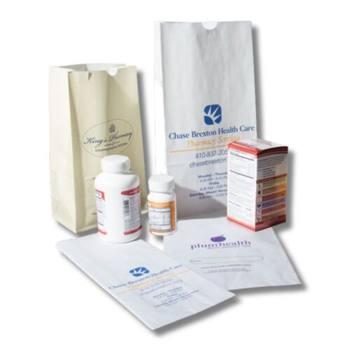 Image of paper pharmacy rx bags.