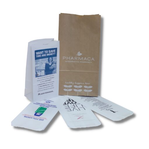 Image of paper pharmacy rx bags.