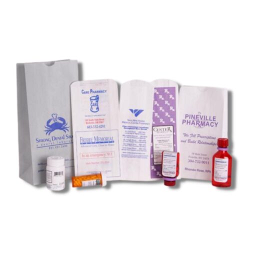 Image of paper pharmacy rx bags.