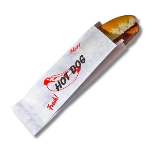 Image of paper hot dog sleeve bag.
