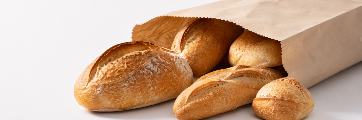 Paper Bread Bags Eco-friendly paper bread bags.